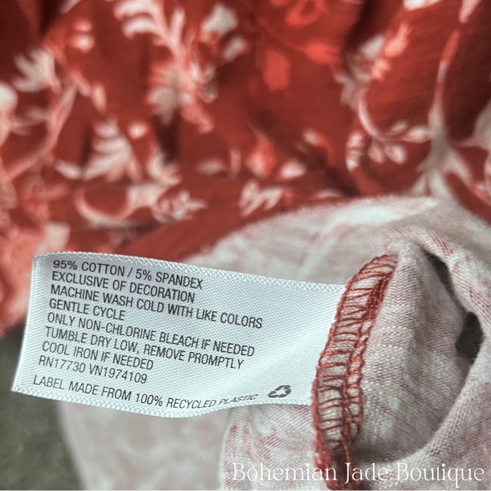 Knox Rose Rust Floral Tiered Babydoll Dress Medium - Picture 5 of 5
